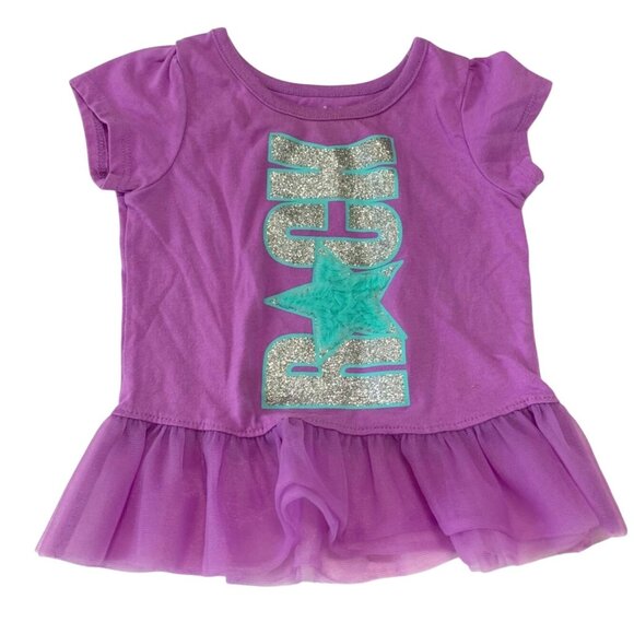 Old Navy Garanimals Girls Infant baby Sz 12 month 2 piece Outfit Jean Skirt Purp - Picture 2 of 4